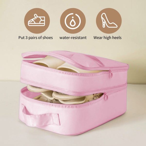 Storage Bag Holds 3 Pair of Shoes 3 Layer Travel Duffel Bag Lightweight Tote Carousel 8