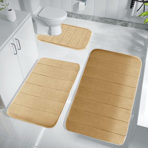 Memory Foam Bath Mat Set, Home Decor Clearance Bathroom Sets, Bathroom Rugs f Carousel 1
