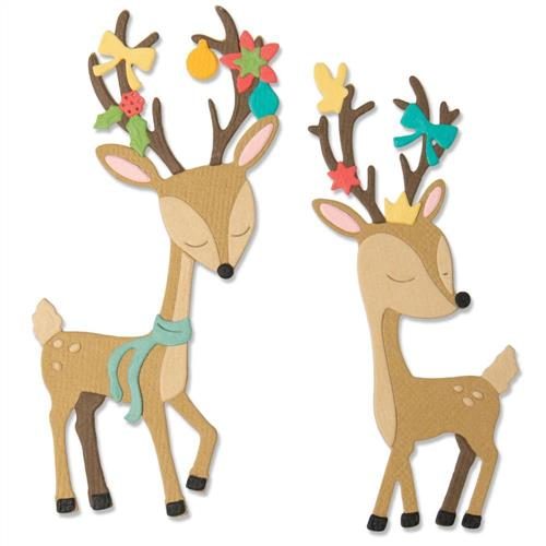 Sizzix Thinlits Die Set 10PK - Christmas Deer Carousel 2