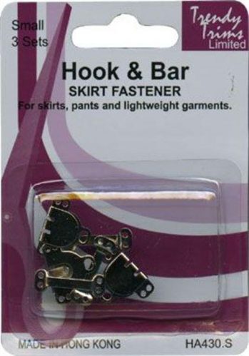 Trendy Trims Hook & Bar Skirt Fastener 3/Pkg Silver Carousel 1