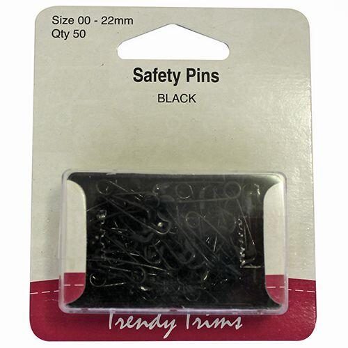Trendy Trims Safety Pins (Black - Size 00) 50/Pkg Carousel 1