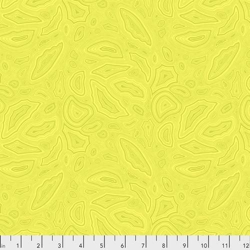 Free Spirit Tula Pink Fabric - True Colours - Mineral Citrine Carousel 1