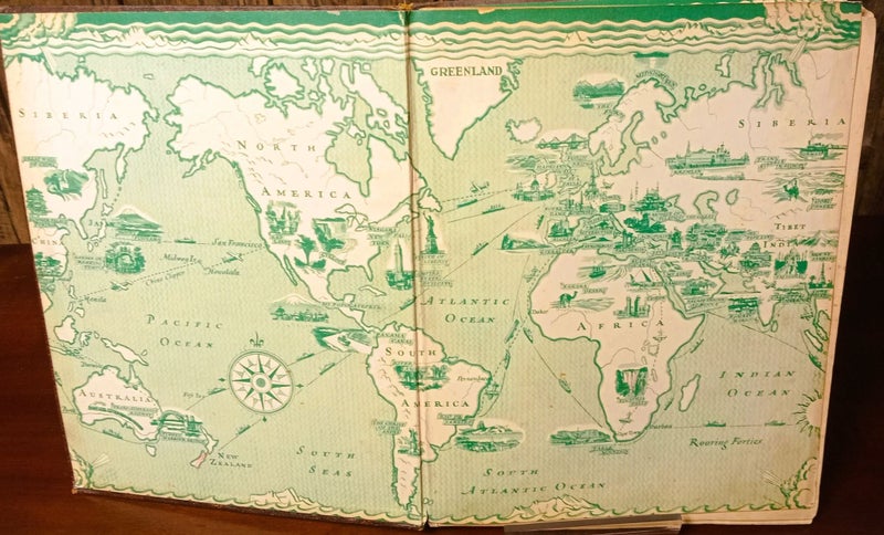 VINTAGE NEW ZEALAND PUBLISHED WORLD ATLAS Carousel 2