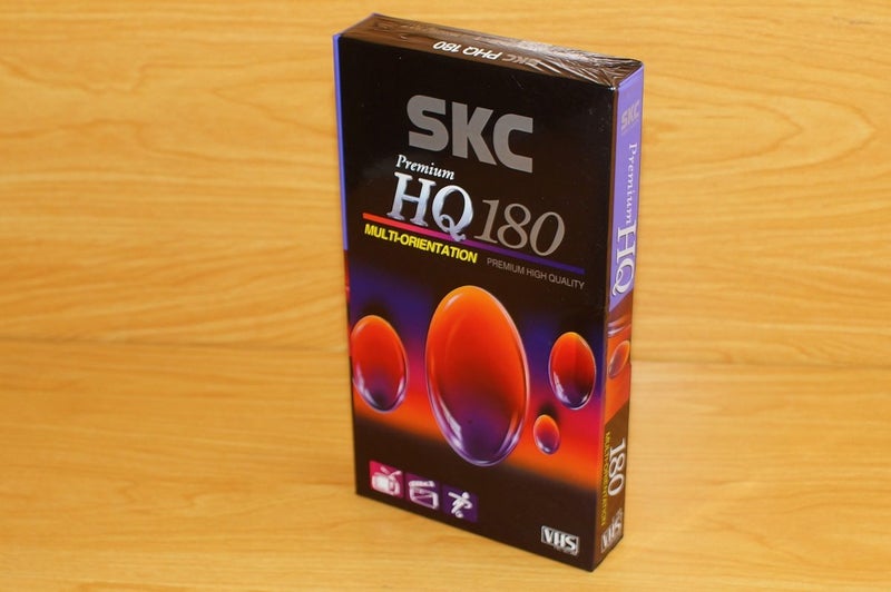 SKC Premium HQ180 VHS Cassette Tape. E-180. PAL SECAM. SP 3hrs. LP 6hrs. Carousel 1