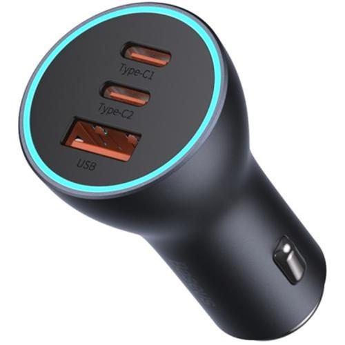 Baseus Golden Contactor Pro 65W Triple Fast Charging Car Charger - Dark Gray 1x Carousel 1