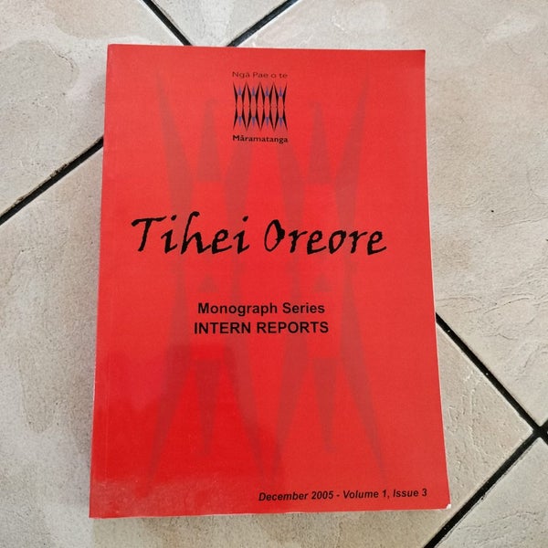 Tihei Oreore monograph Series Intern reports Carousel 1