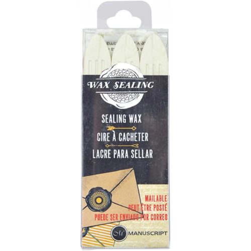Manuscript Sealing Wax W/Wick Pack of 3 Pearl Carousel 1