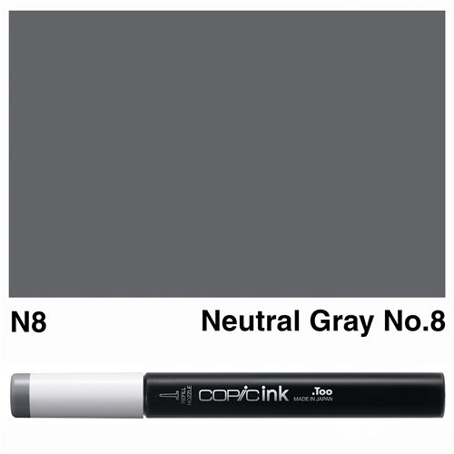 Copic Ink Bottle (New) N8 Neutral Gray No.8 Carousel 1