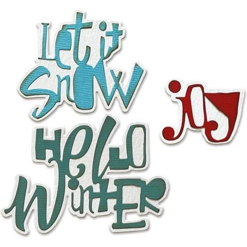 Sizzix Tim Holtz Die Set 6PK - Festive Words Carousel 1