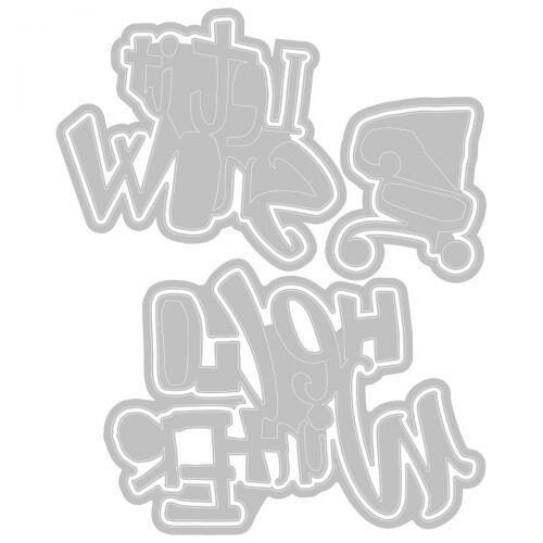 Sizzix Tim Holtz Die Set 6PK - Festive Words Carousel 5