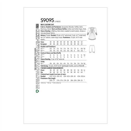 Simplicity Pattern 9095 Men's Historical Costume AA (34-36-38-40-42) Carousel 2