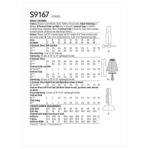 Simplicity Pattern 9167 Misses' Costumes R5 (14-16-18-20-22) Carousel 2