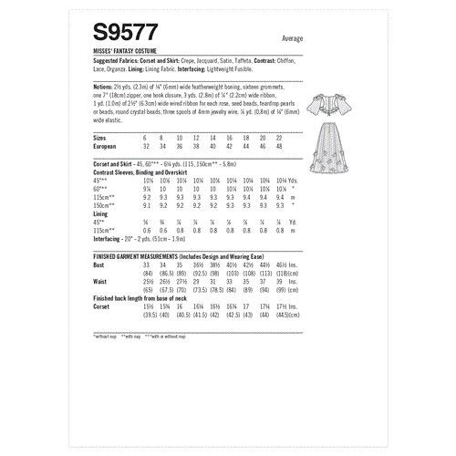 Simplicity Pattern 9577 Misses' Fantasy Costume H5 (6-8-10-12-14) Carousel 2