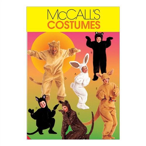 McCalls Pattern 6106 Adults'/Kids' Animal Costumes SML Carousel 1