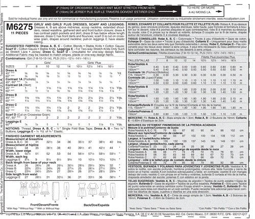 McCalls Pattern 6275 Girls'/Girls' Plus Dresses Carousel 2