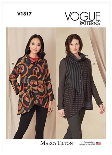 Vogue Pattern Misses' Jacket and Vest V1817 B5 (8-10-12-14-16) Carousel 1