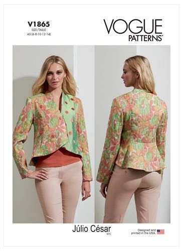 Vogue Pattern Misses' Jacket V1865 A5 (6-8-10-12-14) Carousel 1