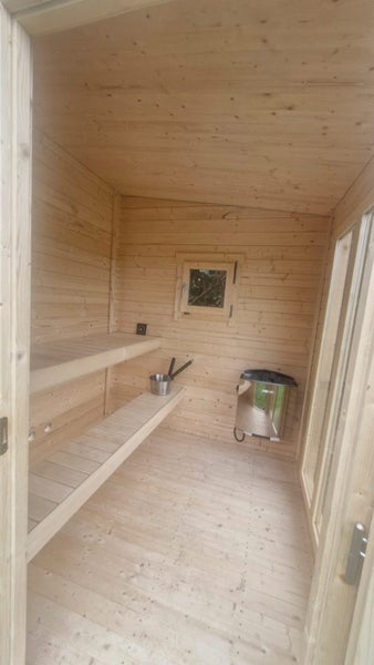 European NATURAL SOLID WOOD KITSET SAUNA includes heater and rocks Carousel 2