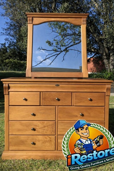 Top of the range Northwood Tudor rimu dresser- FULLY RESTORED Carousel 1