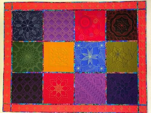 Westalee Flower Power Block 6 piece Template Set Low Shank Carousel 2