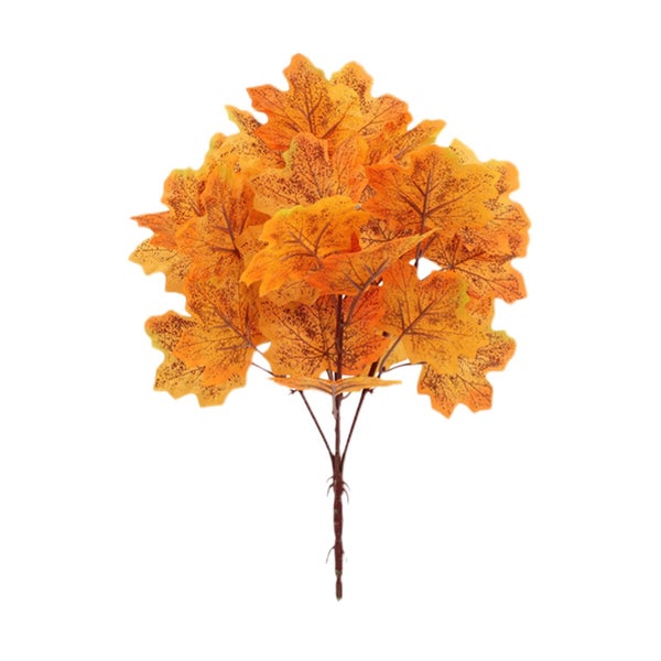 Fake Fall Leaves Stems, 2 Pcs 15.4 In Artificial Leaves Branches, Autumn Mapl Carousel 2