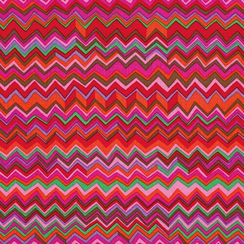 Free Spirit Kaffe Fassett Zig Zag - Warm Carousel 1