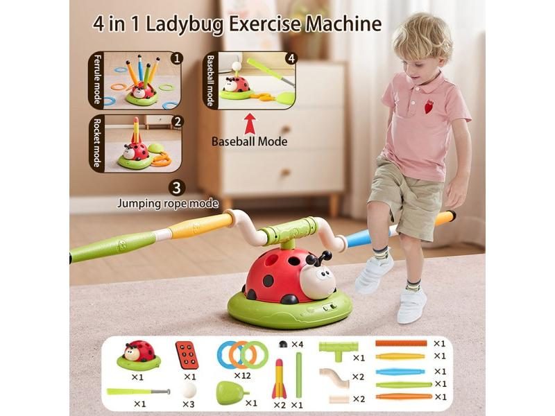 Ladybug Sport Entertainment Game Toy Multifunction Rope Skipping Machine Carousel 1