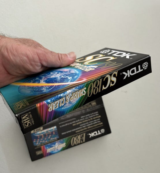2x Pack VHS Video Cassette Tapes TDK 180 NEW Carousel 5