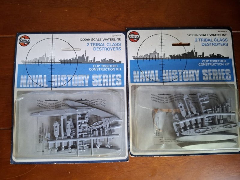 Airfix 1200th scale Tribal Class Destroyers , 2 packages Carousel 1