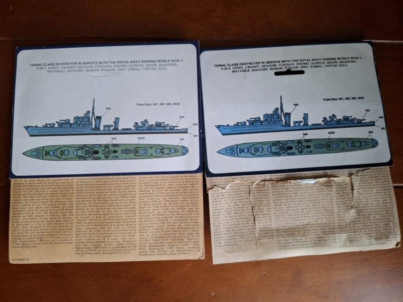 Airfix 1200th scale Tribal Class Destroyers , 2 packages Carousel 2