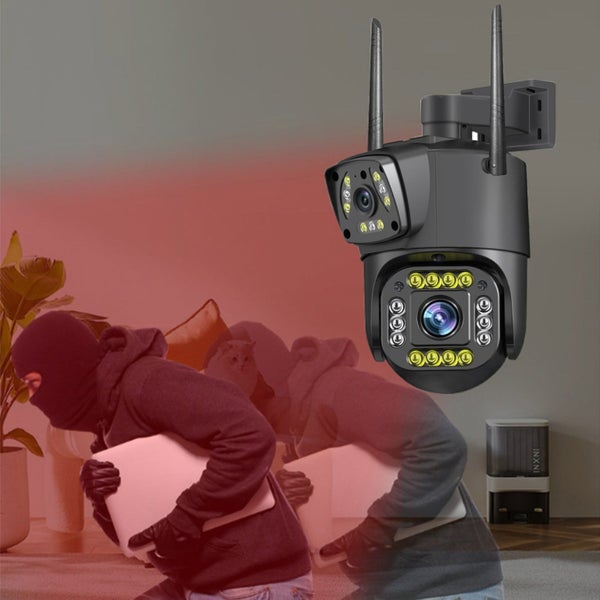 Dual Screen Wireless Monitor Camera, Outdoor Home Use,360 Degree Connection T Carousel 1