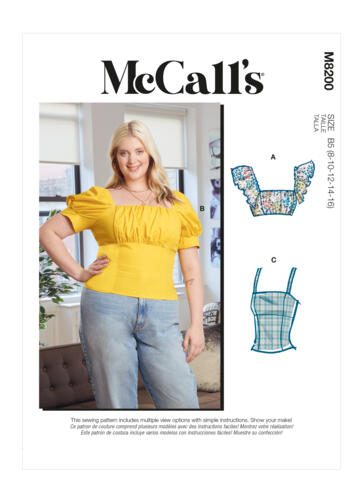 McCalls Pattern 8200 Misses' & Women's Tops KK (26W-28W-30W-32W) Carousel 4