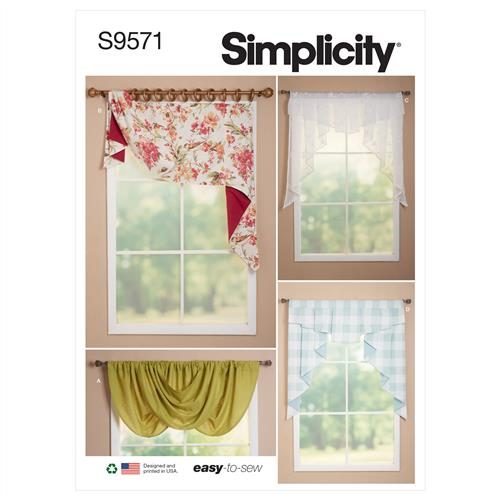 Simplicity Pattern 9571 Valances and Swags OS (ONE SIZE) Carousel 1
