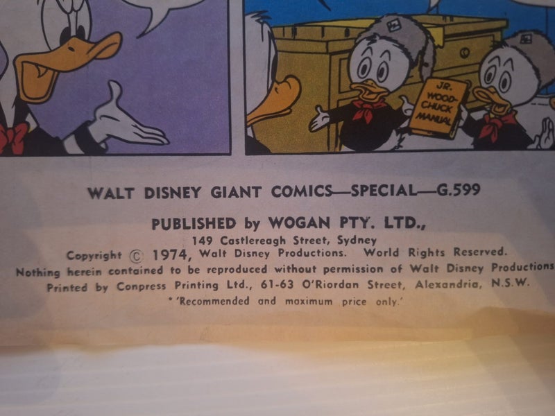 1974 Walt Disney Heuy Dewey & Louie Junior Woodchucks (G.599) Australia version Carousel 4