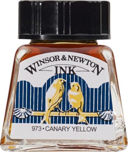 Winsor & Newton Drawing Inks 14ml CANARY YELLOW Carousel 1