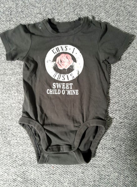H & M BABY GUNS N ROSES SUMMER ONESIE SIZE 3-6 MONTHS ORGANIC COTTON Carousel 2