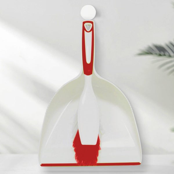 Handheld Dustpan and Brush Set for Home Cleaning, Compact Dustpan and Brush w Carousel 1