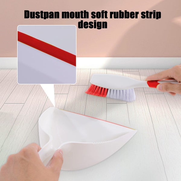 Handheld Dustpan and Brush Set for Home Cleaning, Compact Dustpan and Brush w Carousel 6