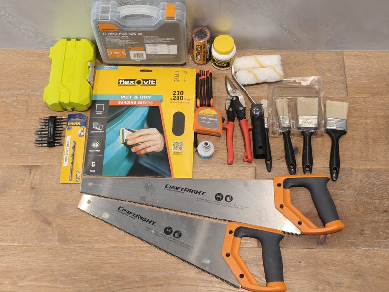 DIY Tools Bundle – Saws, Drill Bits, Hole Saw Kit & More - Value Set for Project Carousel 1