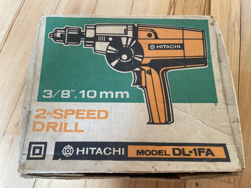 Vintage 1980 Hitachi 2-Speed Electric Drill great condition Carousel 1