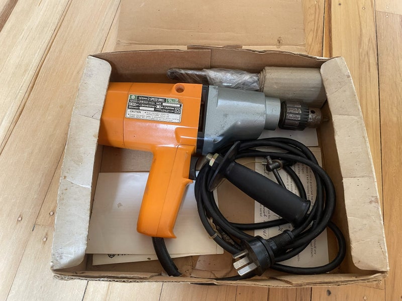 Vintage 1980 Hitachi 2-Speed Electric Drill great condition Carousel 2