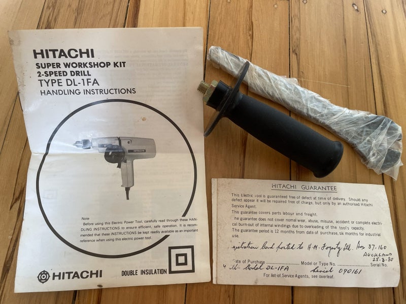 Vintage 1980 Hitachi 2-Speed Electric Drill great condition Carousel 9