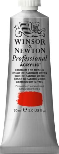 Winsor & Newton Professional Acrylic Paint 60ml CADMIUM RED MEDIUM S3 Carousel 1