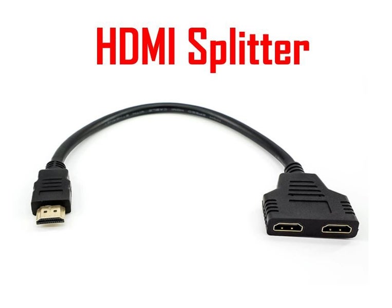 PTN HDMI Splitter 1 in 2 Outputs 1080P HD Cable Plug & Play TV Monitor Adapter Carousel 1