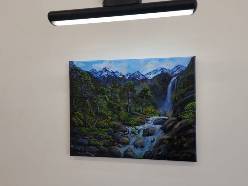 Waterfall and Ferns Fiordland - Caley Hall - Original Painting Carousel 2