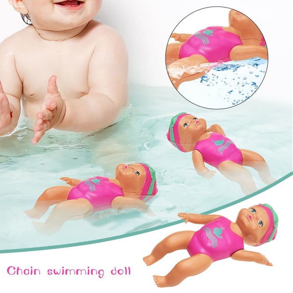 6 Inch Swimming Doll Toy for Toddlers, Windup Swimming Girl Ba Carousel 1