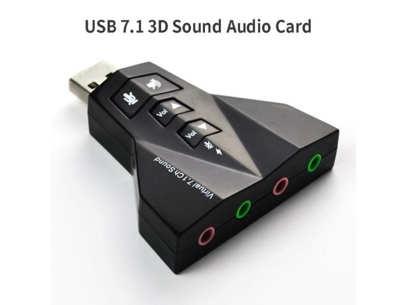 USB Virtual 7.1 Independent Sound Card Airplane Shaped Sound Card Computer Carousel 1