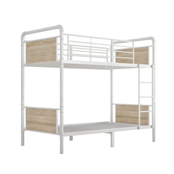 Twin Metal Bunk Bed Frame - White Matte Carousel 2