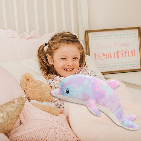 Cute and Colorful Plush Dolphin Doll - Perfect Gift, Toy, and Bedroom Decorat Carousel 7