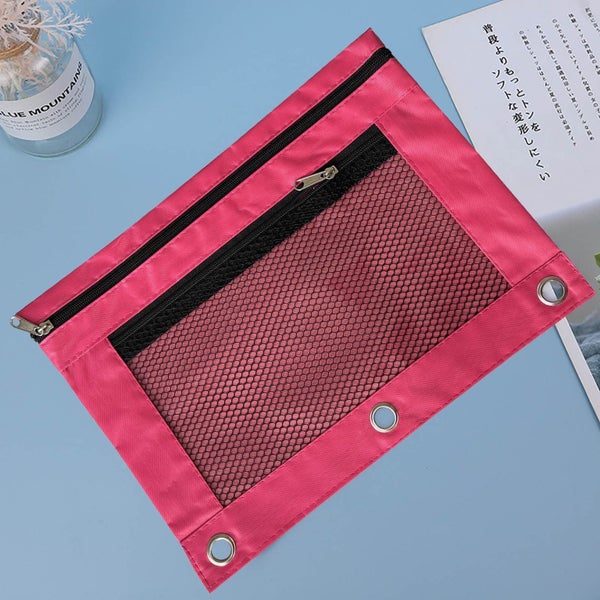 Cloth Eyelet Binder B5 Office Storage File Bag With Three Holes And Double Zi Carousel 4
